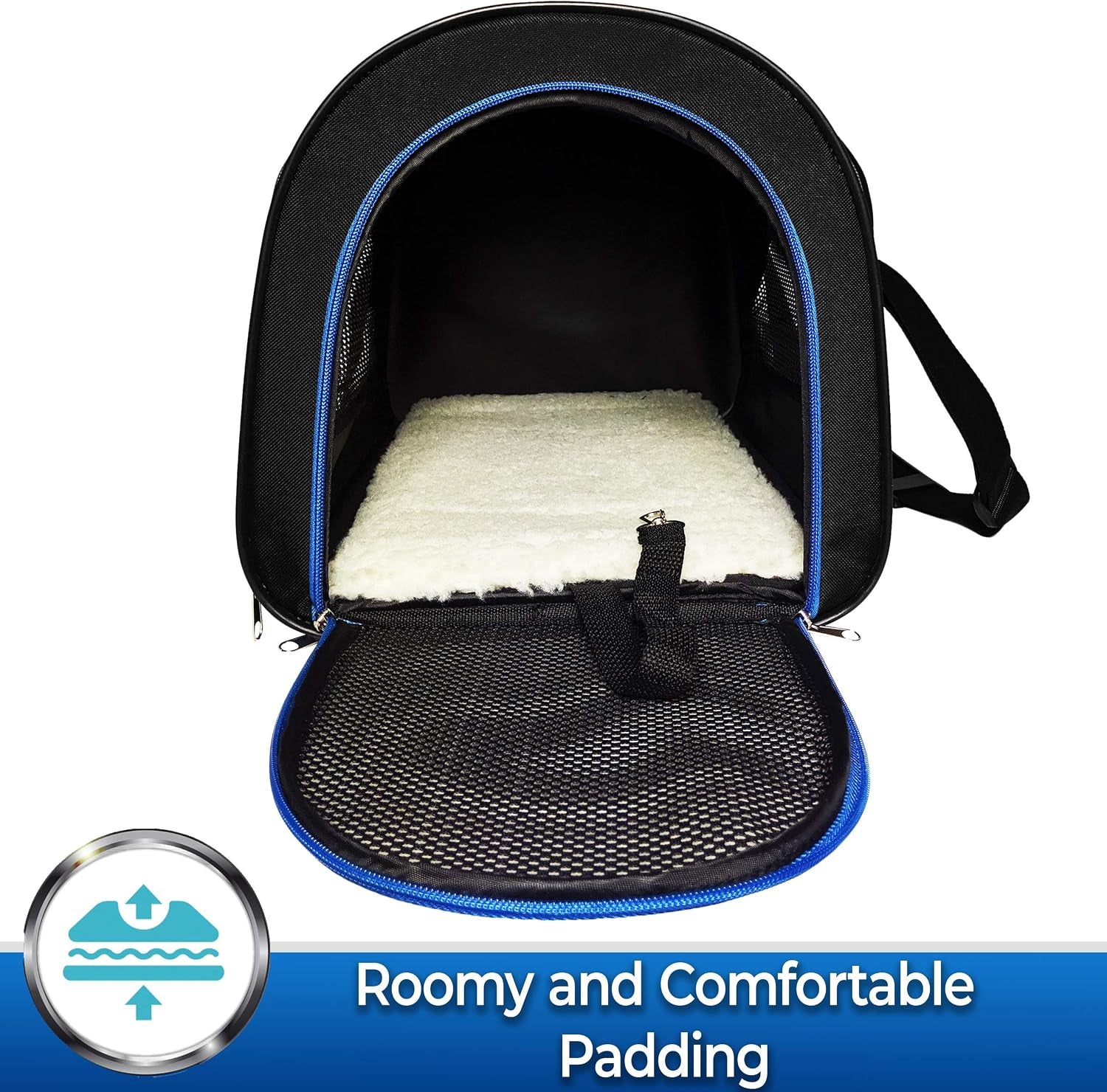 Foldable Pet Carrier Waterproof, Collapsible Soft Pet Transport Bag for Cats, Small Dogs & Pets for Car & Plane