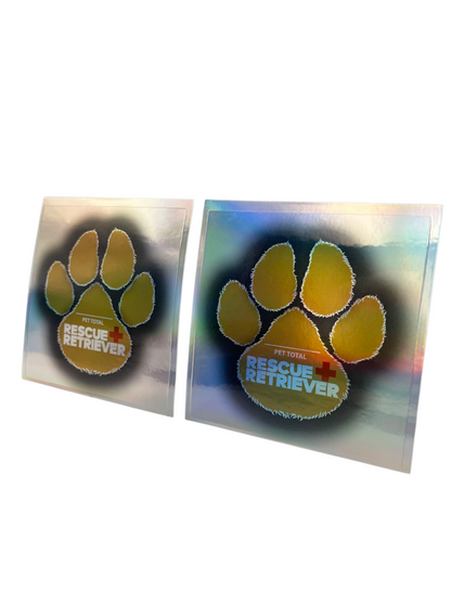 Rescue Retriever® Reflective Pet Alert Safety Sticker 2 Pack | Pets Inside Fire Rescue Decal| Window Door Sign | Designed by a Firefighter