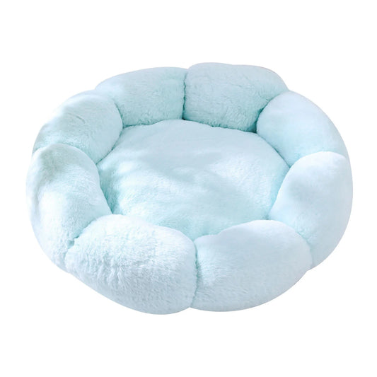 Calming Dog Beds & Cat Cave Bed with Hooded Cover,Removable Washable round Beds for Small Medium Pets,Anti-Slip Faux Fur Fluffy Coved Bed for Improved Sleep,Fits up to 11 Lbs