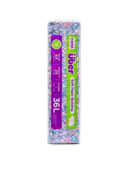Petspick Uber Soft Paper Pet Bedding for Small Animals, Confetti 36L