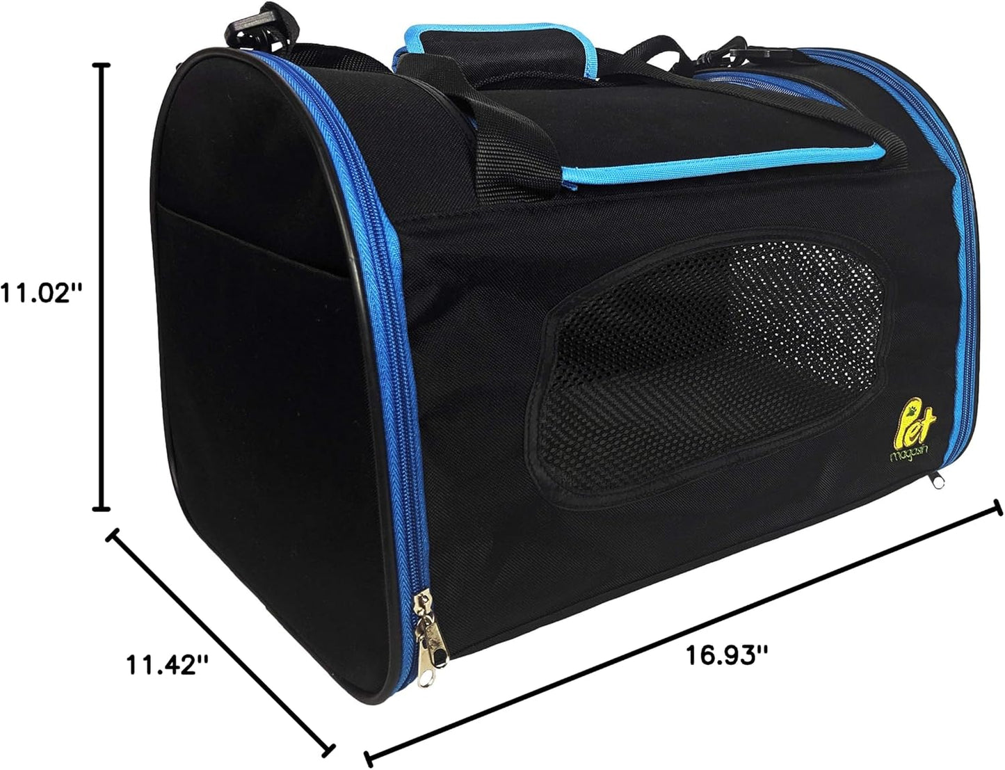 Foldable Pet Carrier Waterproof, Collapsible Soft Pet Transport Bag for Cats, Small Dogs & Pets for Car & Plane