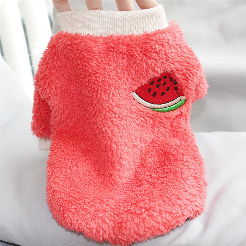 Pet Dog Puppy Dog Warm Soft Fleece Clothes Coat Shirt Sweater Winter Apparel