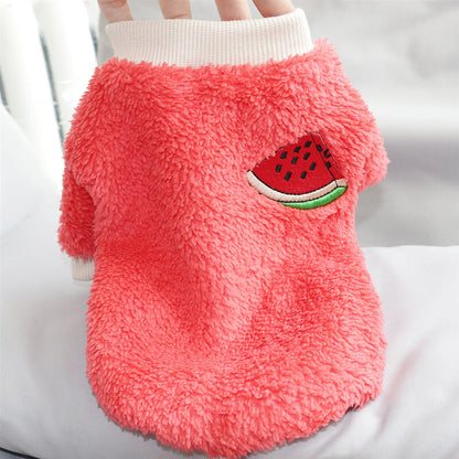 Pet Dog Puppy Dog Warm Soft Fleece Clothes Coat Shirt Sweater Winter Apparel