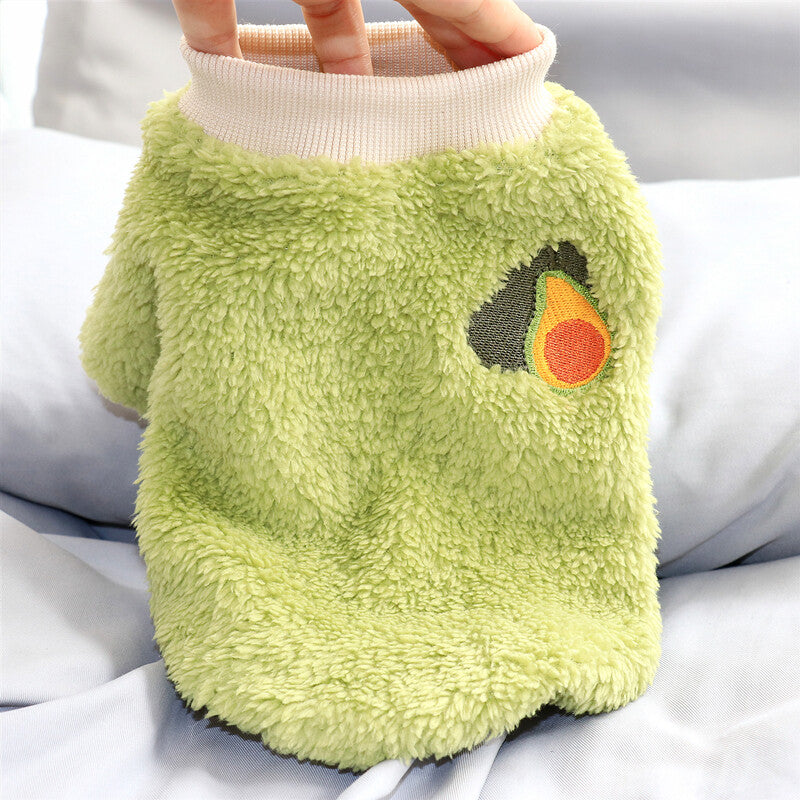 Pet Dog Puppy Dog Warm Soft Fleece Clothes Coat Shirt Sweater Winter Apparel