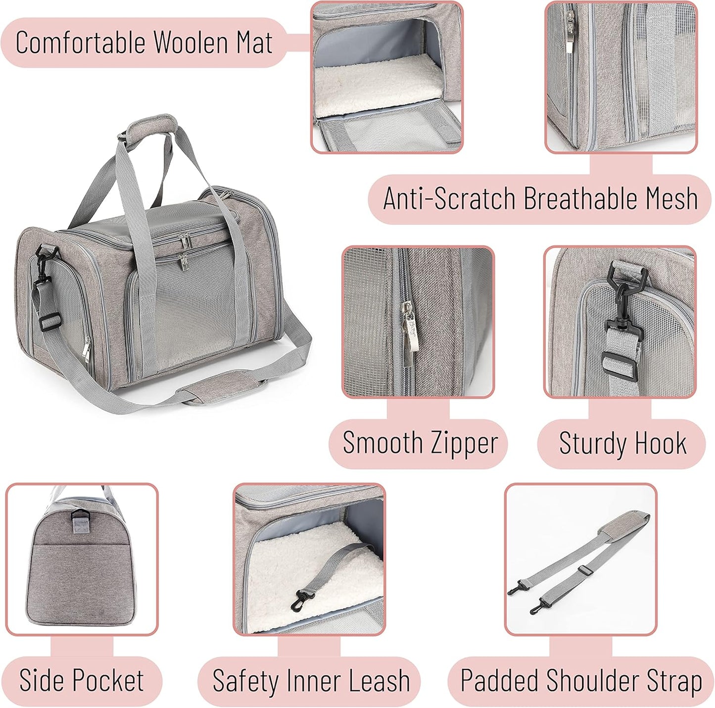 Pet Carrier, Cat Carrier, Dog Carrier, Cat Bag Carrier, Cat Travel Carrier, Soft Cat Carrier, Dog Travel Carrier, Pet Travel Carrier, Dog Soft-Sided Carriers