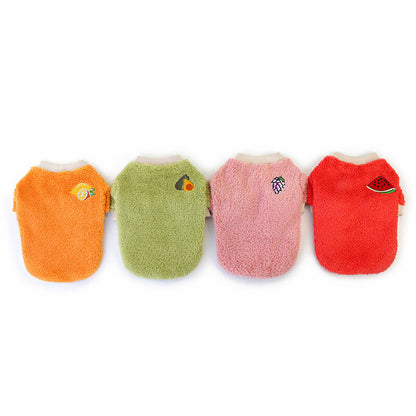 Pet Dog Puppy Dog Warm Soft Fleece Clothes Coat Shirt Sweater Winter Apparel