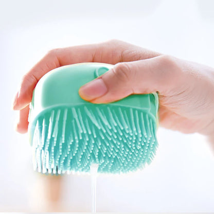 Silicone Pet Bath Brush Cleaning Massage Cat Brush Soft Skin-Free Dog Brush Soft Hair Bath Silicone Deep Cleaning Pet Comb