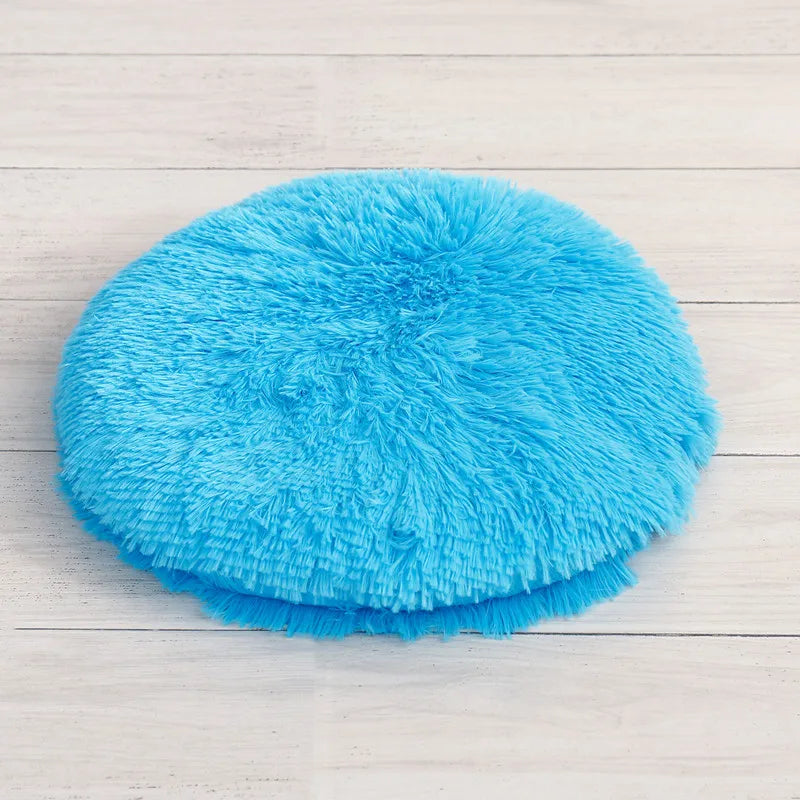 Plush Cat Bed Mats round Pet Bed for Cats Small Dogs Soft Fleece Pet Sleeping Mat Kitten Puppy Nest Pet Cushion Cat Accessories
