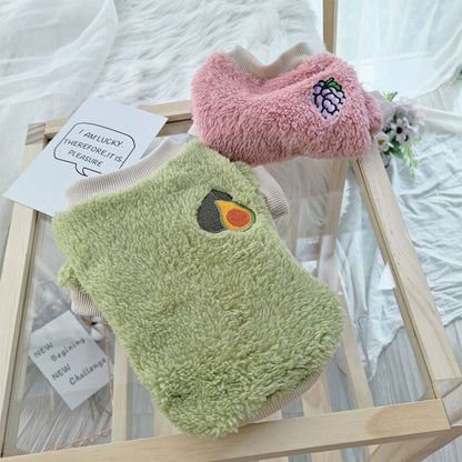 Pet Dog Puppy Dog Warm Soft Fleece Clothes Coat Shirt Sweater Winter Apparel