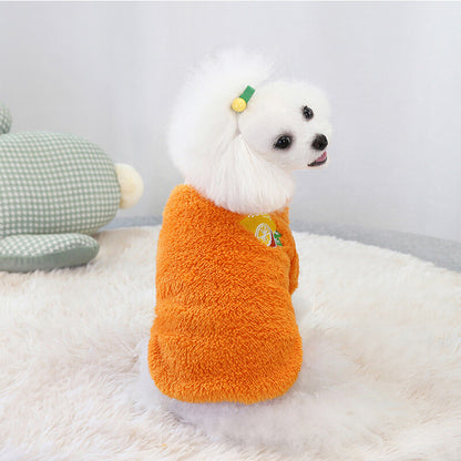 Pet Dog Puppy Dog Warm Soft Fleece Clothes Coat Shirt Sweater Winter Apparel