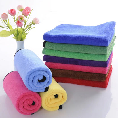 Coral Fleece Pet Towel Soft Absorbent Easy to Clean Pet Cleaning Supplies Dog Bathrobe Puppy Accessories Bath Articles for Cat